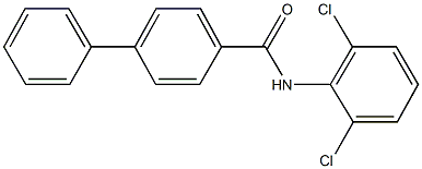 N-(2,6-dichlorophenyl)[1,1'-biphenyl]-4-carboxamide 化学構造式