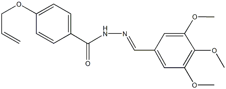 4-(allyloxy)-N'-(3,4,5-trimethoxybenzylidene)benzohydrazide 化学構造式