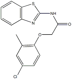 N-(1,3-benzothiazol-2-yl)-2-(4-chloro-2-methylphenoxy)acetamide Structure