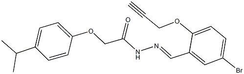 N'-[5-bromo-2-(2-propynyloxy)benzylidene]-2-(4-isopropylphenoxy)acetohydrazide Structure