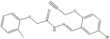 N'-[5-bromo-2-(2-propynyloxy)benzylidene]-2-(2-methylphenoxy)acetohydrazide Structure