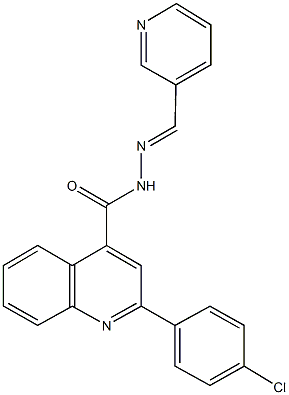 2-(4-chlorophenyl)-N'-(3-pyridinylmethylene)-4-quinolinecarbohydrazide Structure