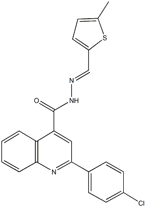 2-(4-chlorophenyl)-N'-[(5-methyl-2-thienyl)methylene]-4-quinolinecarbohydrazide,351982-27-9,结构式