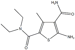 5-amino-N~2~,N~2~-diethyl-3-methyl-2,4-thiophenedicarboxamide,351982-31-5,结构式