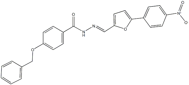 4-(benzyloxy)-N'-[(5-{4-nitrophenyl}-2-furyl)methylene]benzohydrazide 结构式