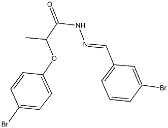 N'-(3-bromobenzylidene)-2-(4-bromophenoxy)propanohydrazide Struktur