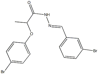 N'-(3-bromobenzylidene)-2-(4-bromophenoxy)propanohydrazide Structure