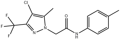 2-[4-chloro-5-methyl-3-(trifluoromethyl)-1H-pyrazol-1-yl]-N-(4-methylphenyl)acetamide,351986-59-9,结构式