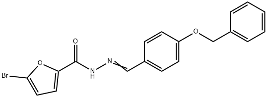 N'-[4-(benzyloxy)benzylidene]-5-bromo-2-furohydrazide 结构式