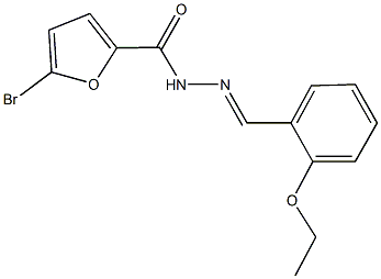 5-bromo-N'-(2-ethoxybenzylidene)-2-furohydrazide 化学構造式