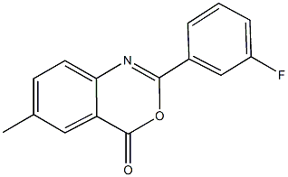 2-(3-fluorophenyl)-6-methyl-4H-3,1-benzoxazin-4-one 结构式