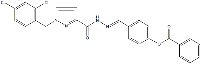 4-(2-{[1-(2,4-dichlorobenzyl)-1H-pyrazol-3-yl]carbonyl}carbohydrazonoyl)phenyl benzoate 化学構造式