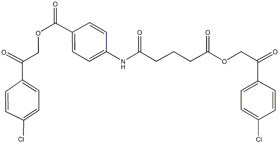 2-(4-chlorophenyl)-2-oxoethyl 4-({5-[2-(4-chlorophenyl)-2-oxoethoxy]-5-oxopentanoyl}amino)benzoate,351989-53-2,结构式