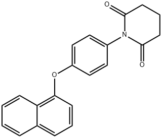 1-[4-(1-naphthyloxy)phenyl]-2,6-piperidinedione Struktur