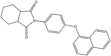 2-[4-(1-naphthyloxy)phenyl]hexahydro-1H-isoindole-1,3(2H)-dione 化学構造式