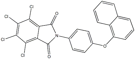 4,5,6,7-tetrachloro-2-[4-(1-naphthyloxy)phenyl]-1H-isoindole-1,3(2H)-dione 化学構造式