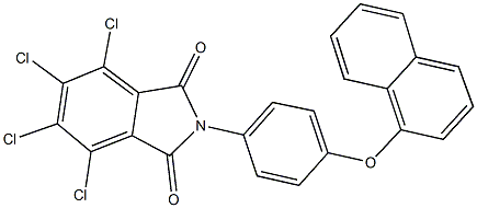 4,5,6,7-tetrachloro-2-[4-(1-naphthyloxy)phenyl]-1H-isoindole-1,3(2H)-dione Structure