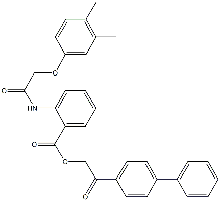 351990-61-9 2-[1,1'-biphenyl]-4-yl-2-oxoethyl 2-{[(3,4-dimethylphenoxy)acetyl]amino}benzoate