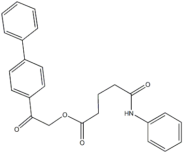 2-[1,1'-biphenyl]-4-yl-2-oxoethyl 5-anilino-5-oxopentanoate Struktur