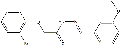 2-(2-bromophenoxy)-N'-(3-methoxybenzylidene)acetohydrazide,351992-17-1,结构式