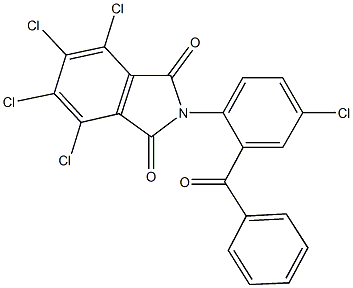 2-(2-benzoyl-4-chlorophenyl)-4,5,6,7-tetrachloro-1H-isoindole-1,3(2H)-dione Struktur