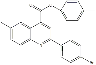 4-methylphenyl 2-(4-bromophenyl)-6-methyl-4-quinolinecarboxylate Struktur