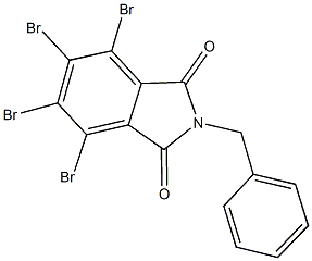 2-benzyl-4,5,6,7-tetrabromo-1H-isoindole-1,3(2H)-dione Struktur