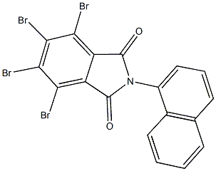 4,5,6,7-tetrabromo-2-(1-naphthyl)-1H-isoindole-1,3(2H)-dione Structure