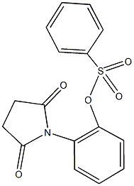 2-(2,5-dioxo-1-pyrrolidinyl)phenyl benzenesulfonate 化学構造式