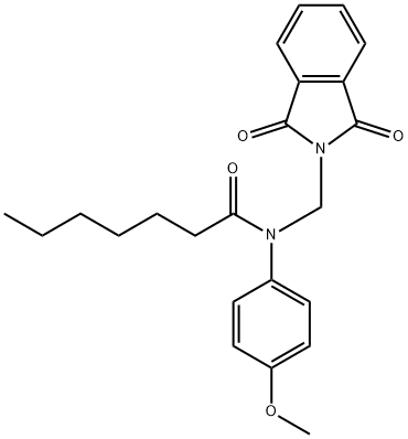 N-[(1,3-dioxo-1,3-dihydro-2H-isoindol-2-yl)methyl]-N-(4-methoxyphenyl)heptanamide Struktur