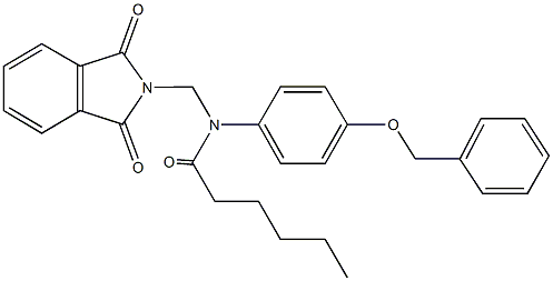 N-[4-(benzyloxy)phenyl]-N-[(1,3-dioxo-1,3-dihydro-2H-isoindol-2-yl)methyl]hexanamide Structure