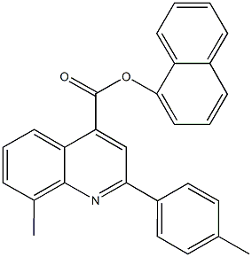 1-naphthyl 8-methyl-2-(4-methylphenyl)-4-quinolinecarboxylate 结构式