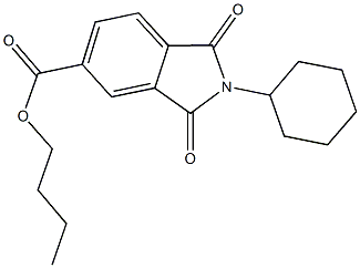 butyl 2-cyclohexyl-1,3-dioxoisoindoline-5-carboxylate 化学構造式