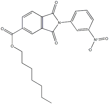 heptyl 2-{3-nitrophenyl}-1,3-dioxoisoindoline-5-carboxylate 结构式
