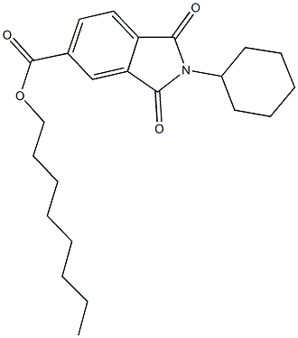 octyl 2-cyclohexyl-1,3-dioxo-5-isoindolinecarboxylate Structure