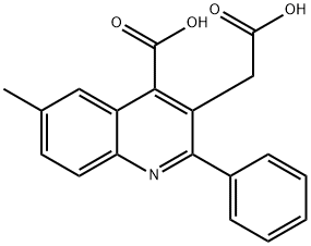 3-(carboxymethyl)-6-methyl-2-phenyl-4-quinolinecarboxylic acid,351993-42-5,结构式