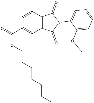 heptyl 2-(2-methoxyphenyl)-1,3-dioxo-5-isoindolinecarboxylate,351993-43-6,结构式