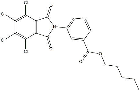 pentyl 3-(4,5,6,7-tetrachloro-1,3-dioxo-1,3-dihydro-2H-isoindol-2-yl)benzoate Structure