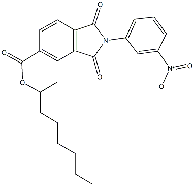 1-methylheptyl 2-{3-nitrophenyl}-1,3-dioxoisoindoline-5-carboxylate,351994-10-0,结构式