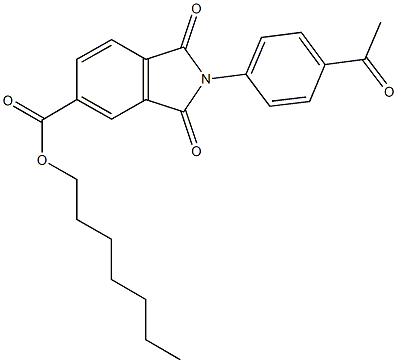 heptyl 2-(4-acetylphenyl)-1,3-dioxo-5-isoindolinecarboxylate,351994-15-5,结构式