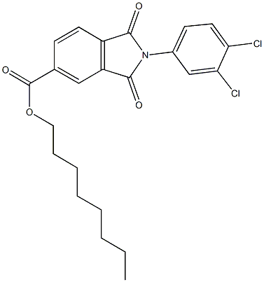 octyl 2-(3,4-dichlorophenyl)-1,3-dioxo-5-isoindolinecarboxylate Structure