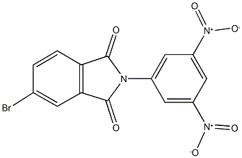 2-{3,5-bisnitrophenyl}-5-bromo-1H-isoindole-1,3(2H)-dione 化学構造式