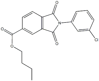 butyl 2-(3-chlorophenyl)-1,3-dioxo-5-isoindolinecarboxylate,351994-54-2,结构式