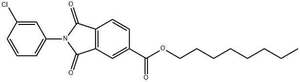octyl 2-(3-chlorophenyl)-1,3-dioxoisoindoline-5-carboxylate,351994-60-0,结构式