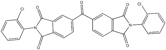 2-(2-chlorophenyl)-5-{[2-(2-chlorophenyl)-1,3-dioxo-2,3-dihydro-1H-isoindol-5-yl]carbonyl}-1H-isoindole-1,3(2H)-dione,351995-34-1,结构式