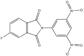 2-{3,5-bisnitrophenyl}-5-fluoro-1H-isoindole-1,3(2H)-dione Struktur