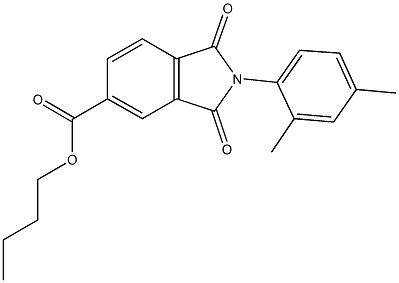 butyl 2-(2,4-dimethylphenyl)-1,3-dioxo-5-isoindolinecarboxylate,351997-79-0,结构式