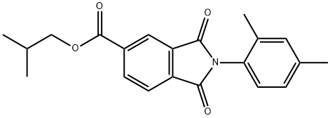 isobutyl 2-(2,4-dimethylphenyl)-1,3-dioxo-5-isoindolinecarboxylate Structure