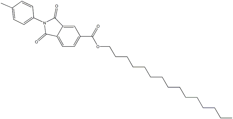 pentadecyl 2-(4-methylphenyl)-1,3-dioxo-5-isoindolinecarboxylate Structure