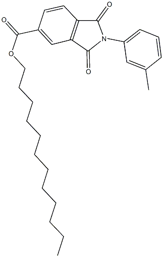 dodecyl 2-(3-methylphenyl)-1,3-dioxoisoindoline-5-carboxylate 化学構造式